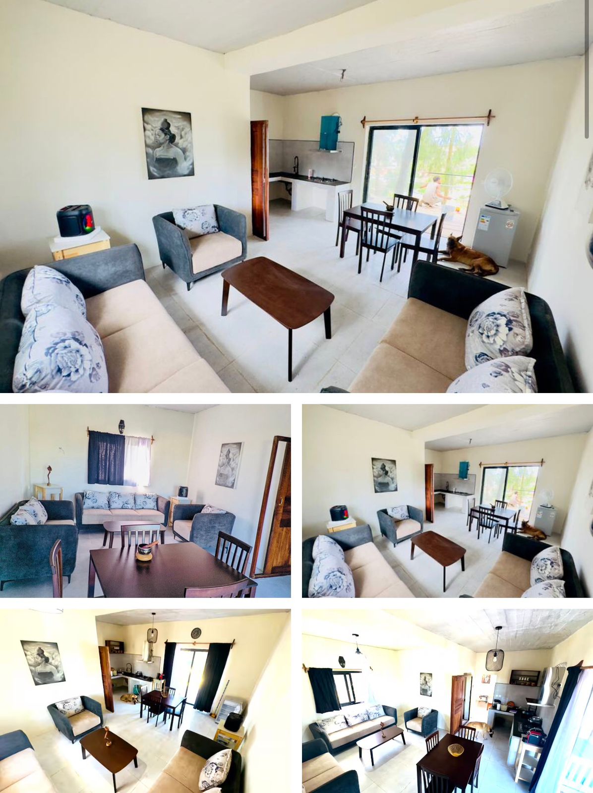Ground floor with terrace for 2 peoples with 2 double bed with kitchen