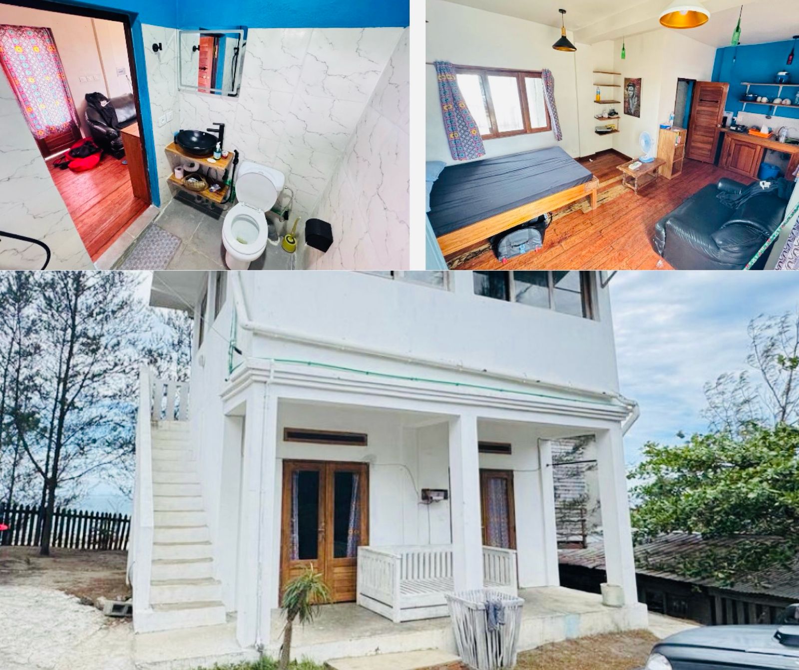 One studio ground floor apartment with kitchen